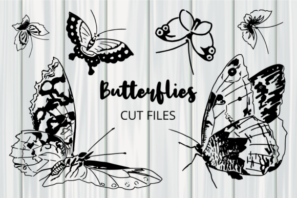 Beautiful Black White Butterflies: A Versatile Design Asset