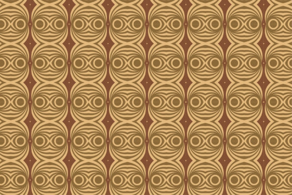 Brown Circle Curve Seamless Pattern