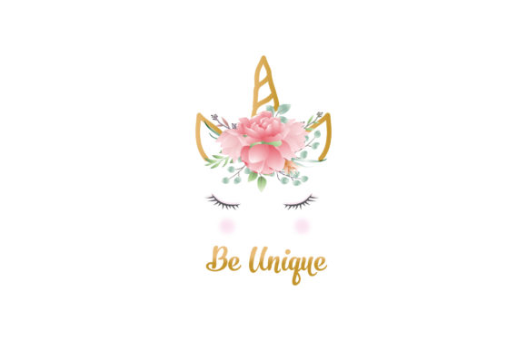 Cartoon Unicorn Head with Flower Crown: A Magical Design for Modern Creatives