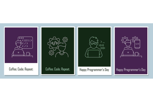 Elevating Digital Celebrations: The World Programmer Day Postcard Set and Linear Glyph Aesthetics