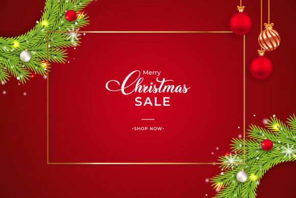 Elevating Seasonal Marketing: The Strategic Impact of the Christmas Sales Banner with Red Balls