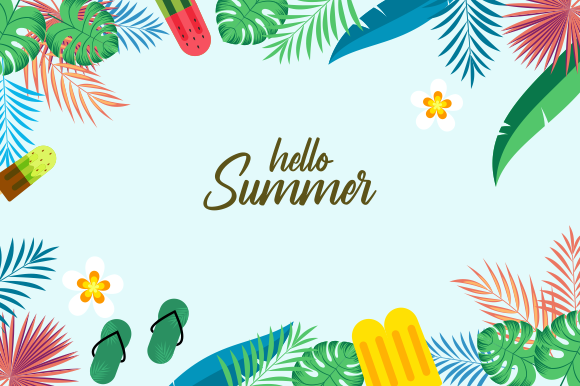 Elevating Visual Narratives with the Organic Flat Summer Background Vector in a Digital-First Economy
