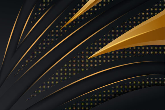 Gold Dot Pattern Black Background for Luxury Design