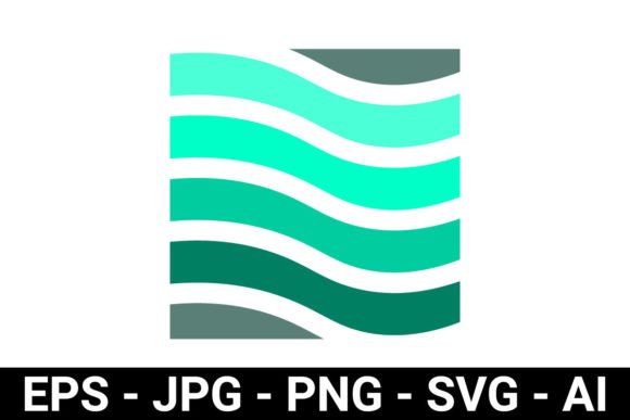 Green Shades Wave Pattern for Background