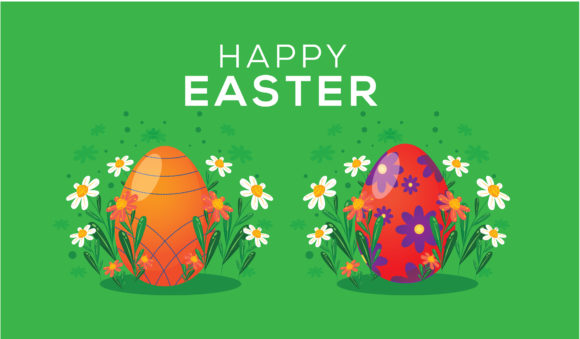 Happy Easter Vector Template Design for Creatives