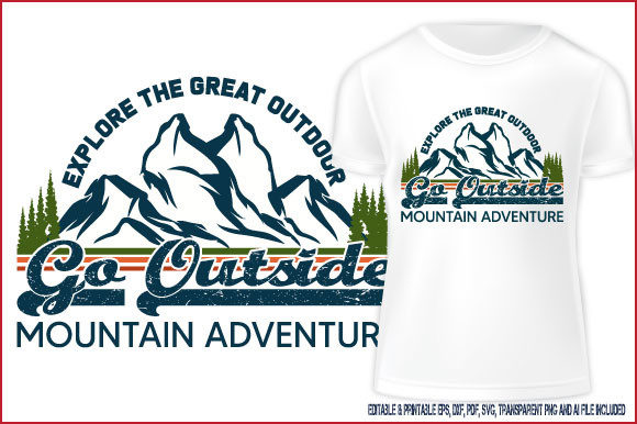 T-shirt Design Mountain Adventure Vector: The Ultimate Asset for Modern Creators