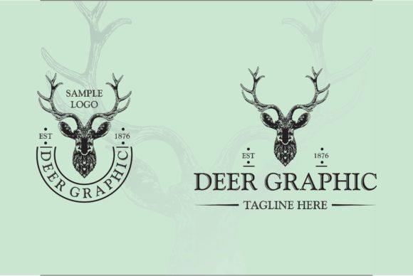 The Art of the Deer Graphic Logo: Elevating Brand Identity with Elegant Calligraphy
