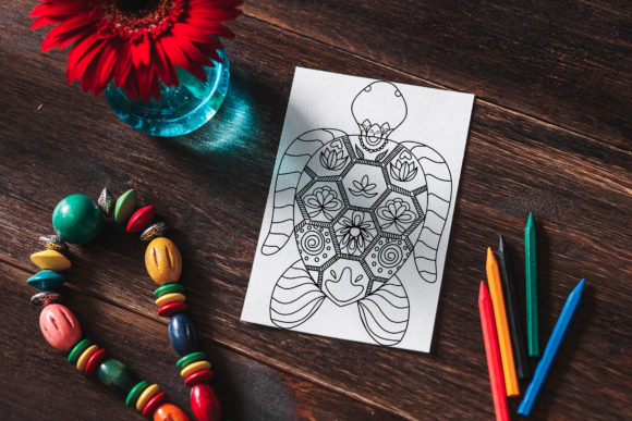Turtle Mandala Coloring Pages for Creatives