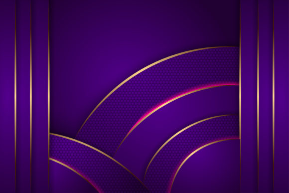 Unlocking Creative Potential with the Purple Gold Hexagon Background Vector Collection