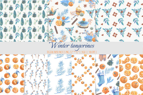 Winter Tangerines. Patterns: A Strategic Asset for Seasonal Creative Workflows